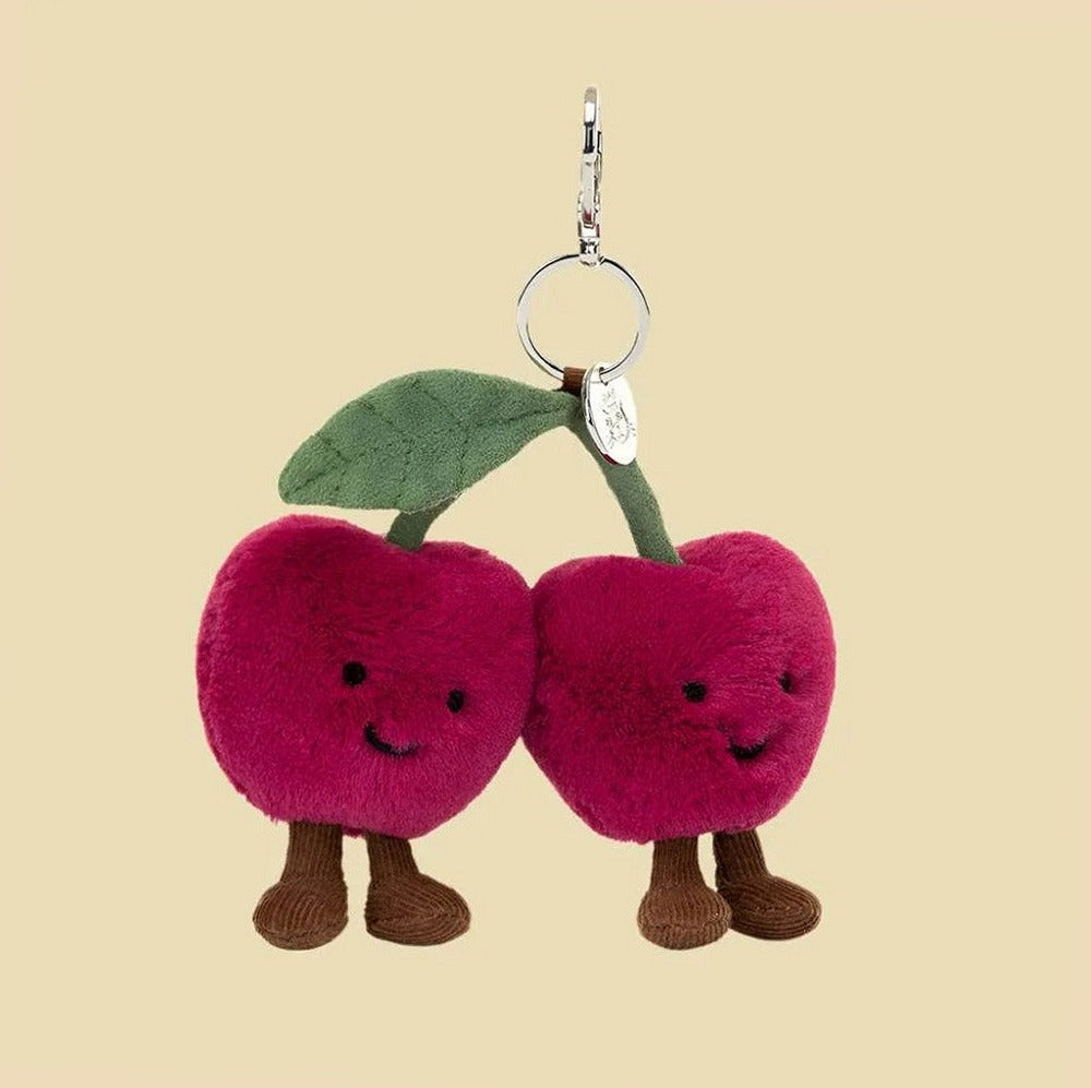 Amuseables Cherries Bag Charm — front view