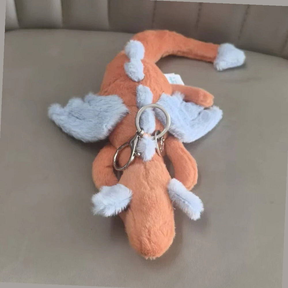 Persimmon Dragon Bag Charm — front view