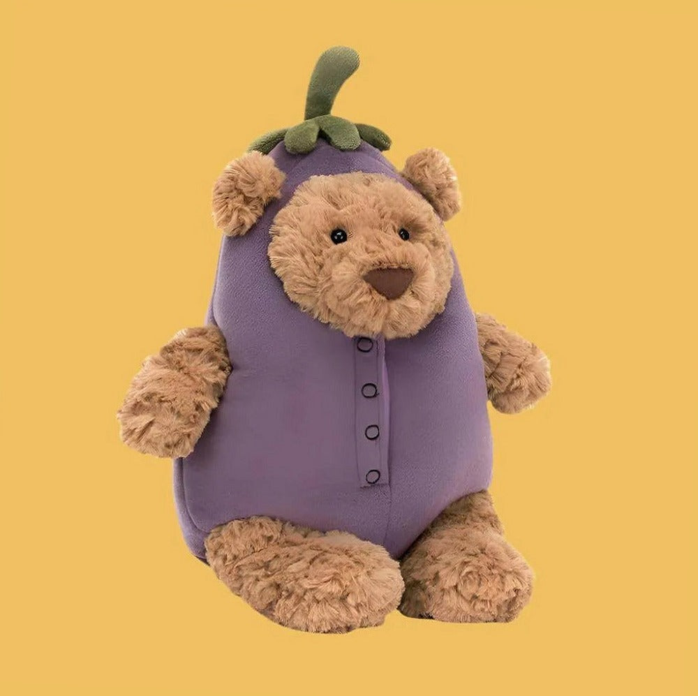 Bartholomew Bear Aubergine — front view