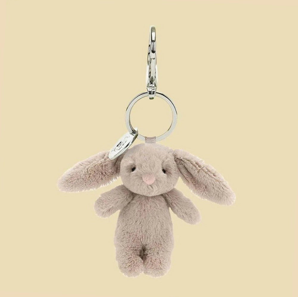 Bashful Bunny Beige Bag Charm — front view