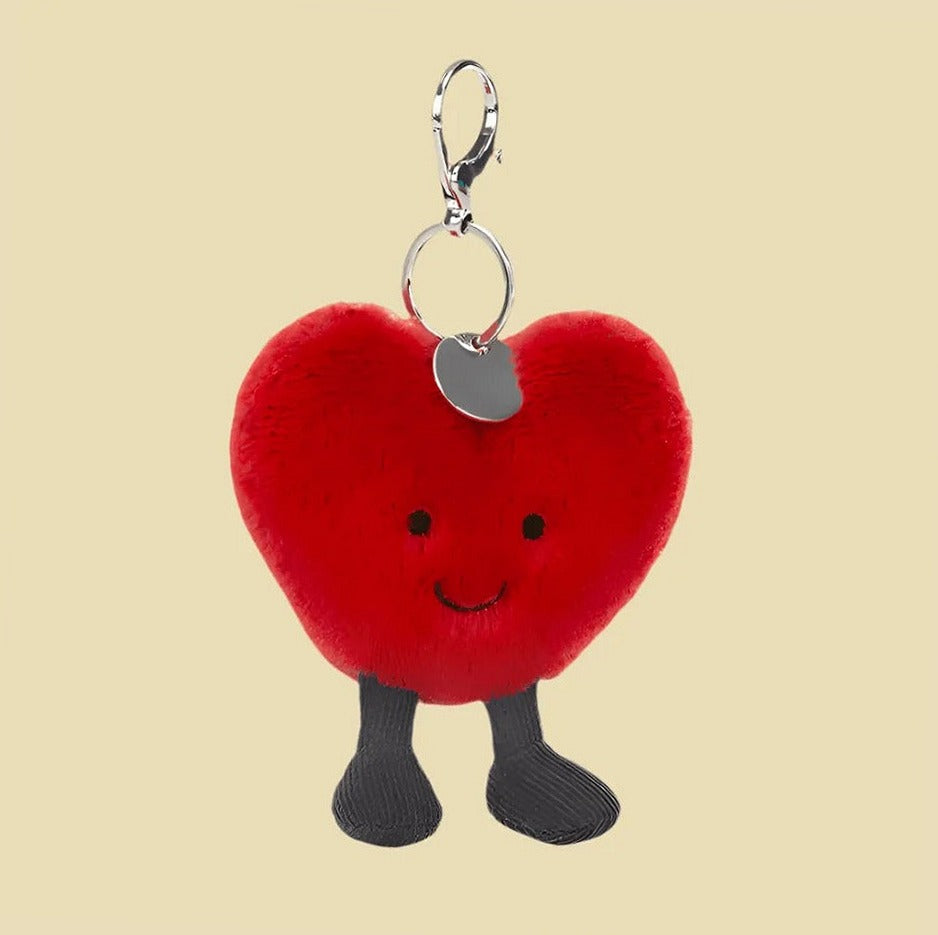 Amuseables Heart Bag Charm — front view