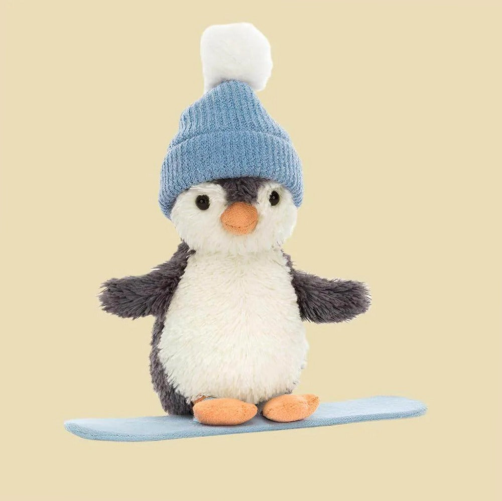 Peanut Penguin Snowboarding — front view