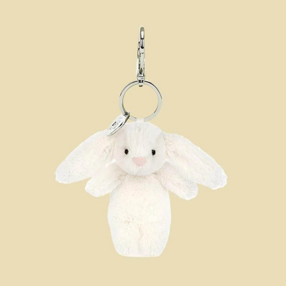 Bashful Cream Bunny Bag Charm — front view