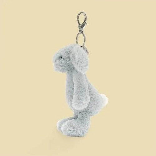 Bashful Silver Bunny Bag Charm — gallery view 2